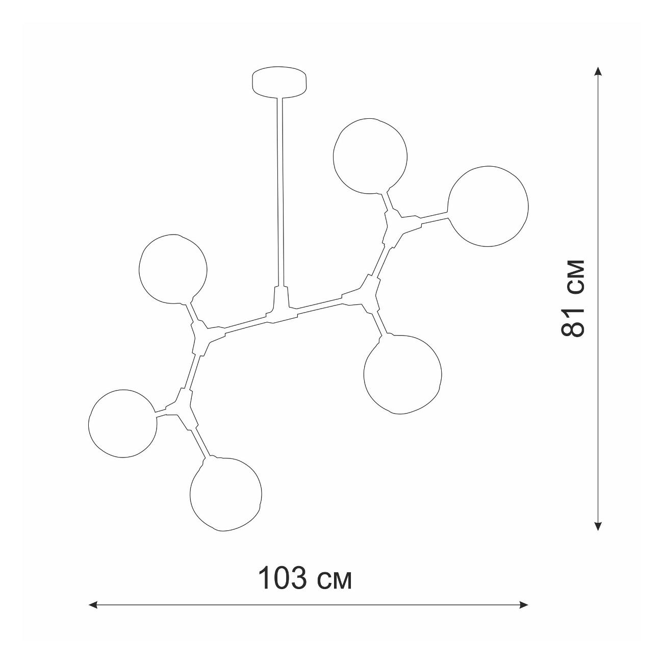 Люстра Vitaluce 6 ламп E27 макс. 60Вт (V4823-1/6PL)