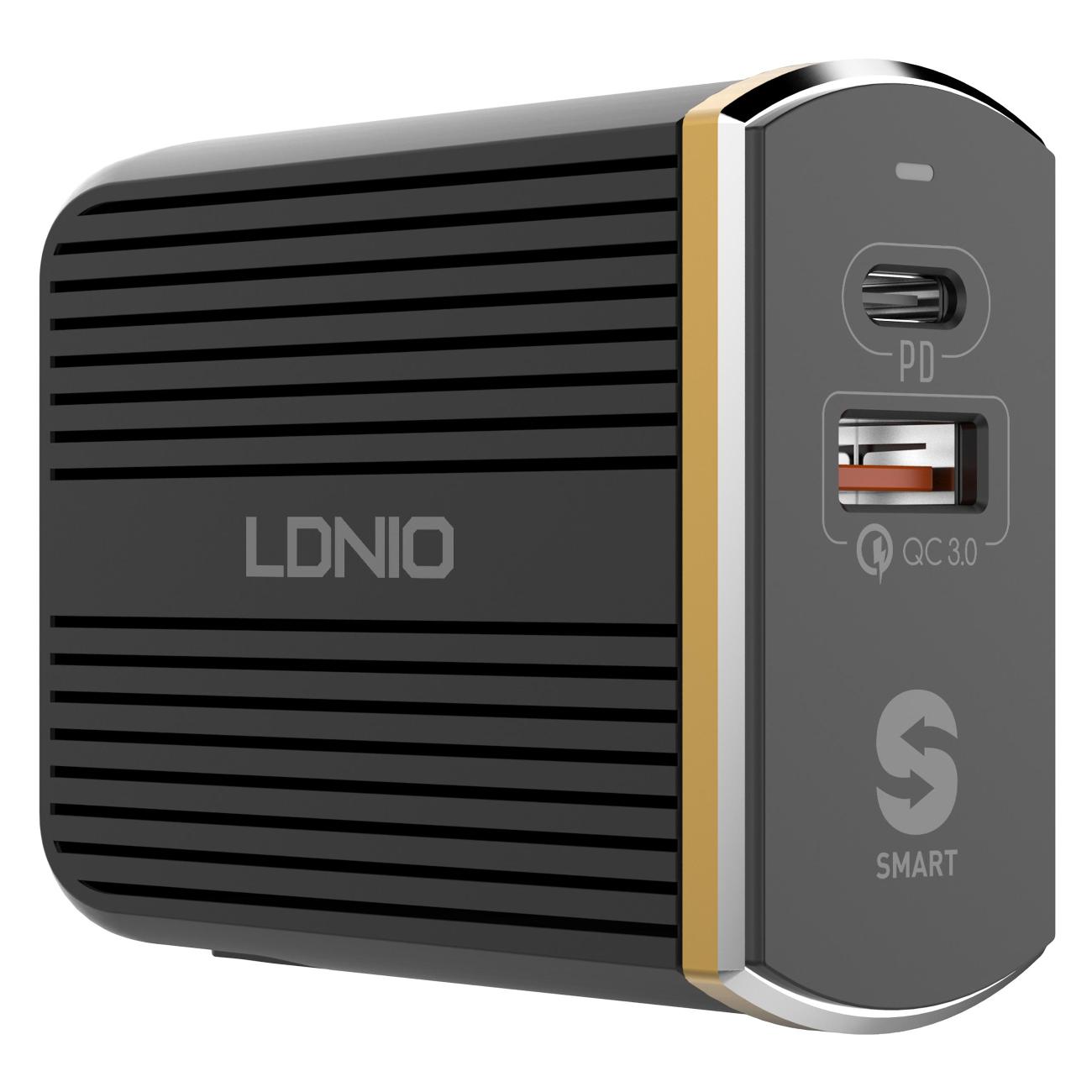 Сетевое зарядное устройство LDNIO A2502C + Кабель Lightning -Type-C