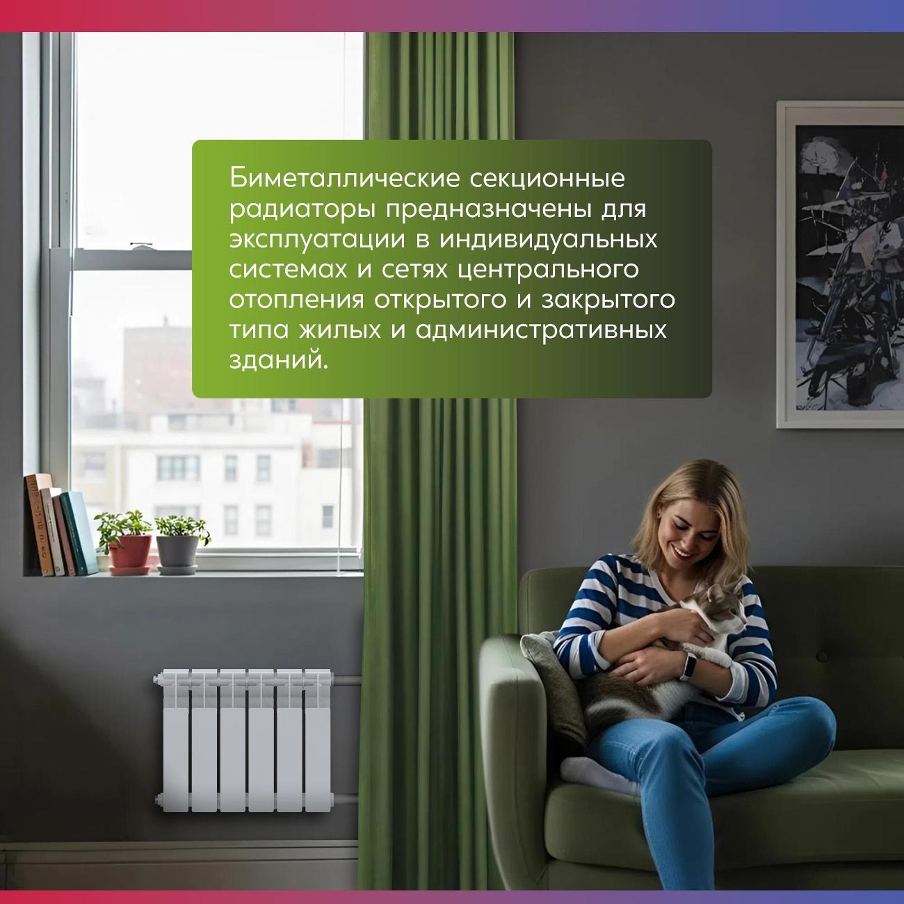 Биметаллический радиатор OASIS ECO 350/80/6