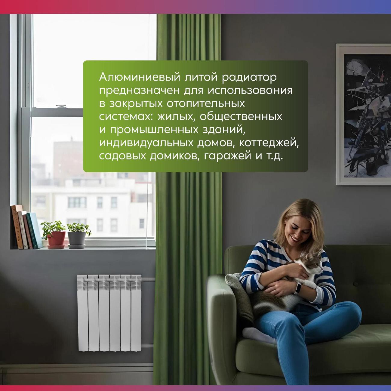 Алюминиевый радиатор OASIS ECO 350/80/6