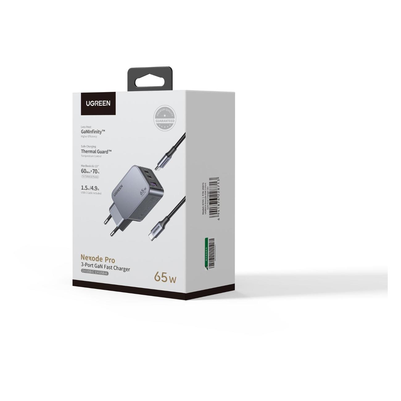 Сетевое зарядное устройство uGreen Nexode Pro GaN Fast Charger (X755)