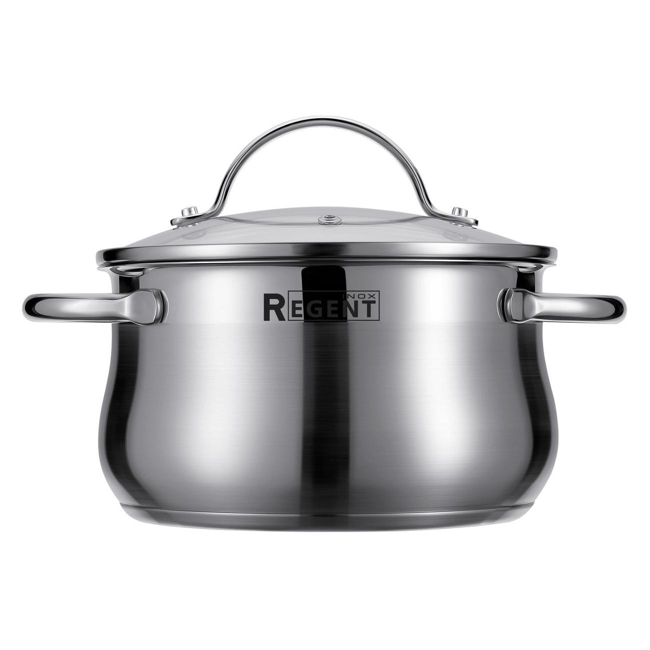Кастрюля 20см/3.3л с крышкой REGENT inox Monica