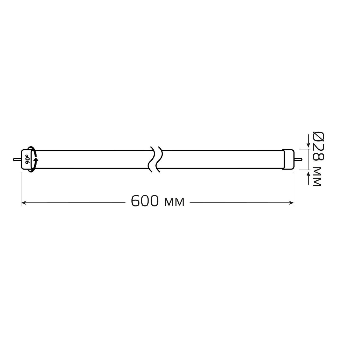 Лампа Gauss Elementary T8 10W 780lm 4000K G13 600mm LED