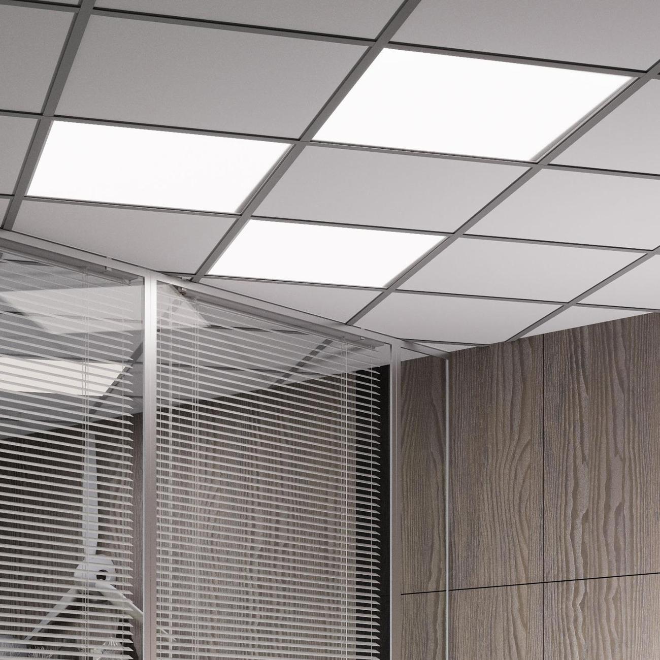 Светильник офисный, промышленный Gauss 36W 3200lm 6500K IP20 призма LED