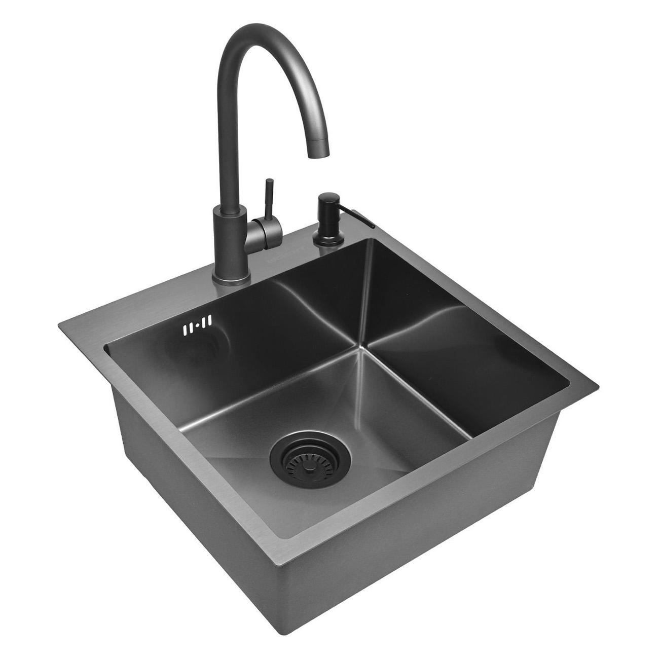 Мойка кухонная Wisent WGS35050B/WGER019B/W405B/W4998-3-U