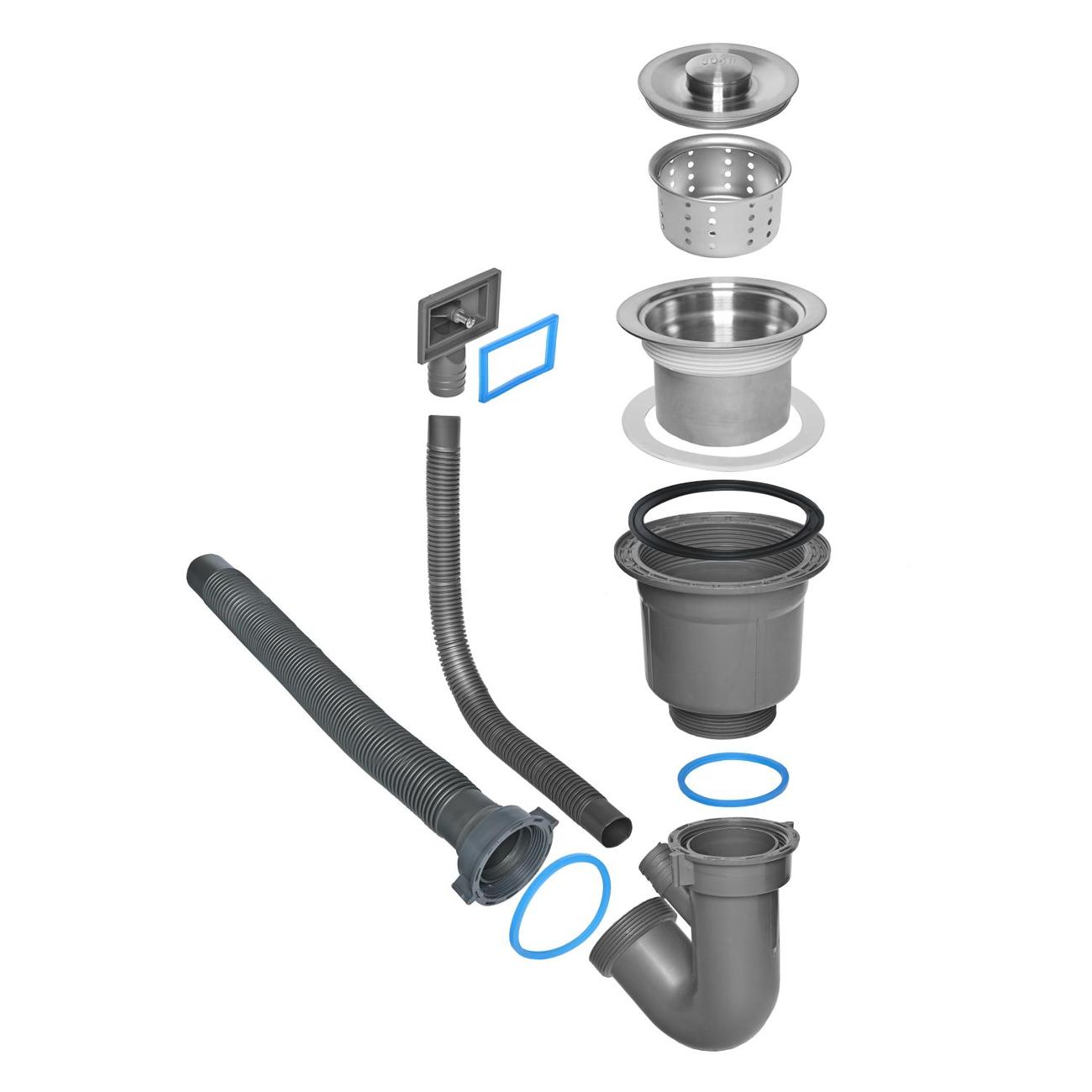 Мойка кухонная Wisent WS36045B/W02-114B/W405B