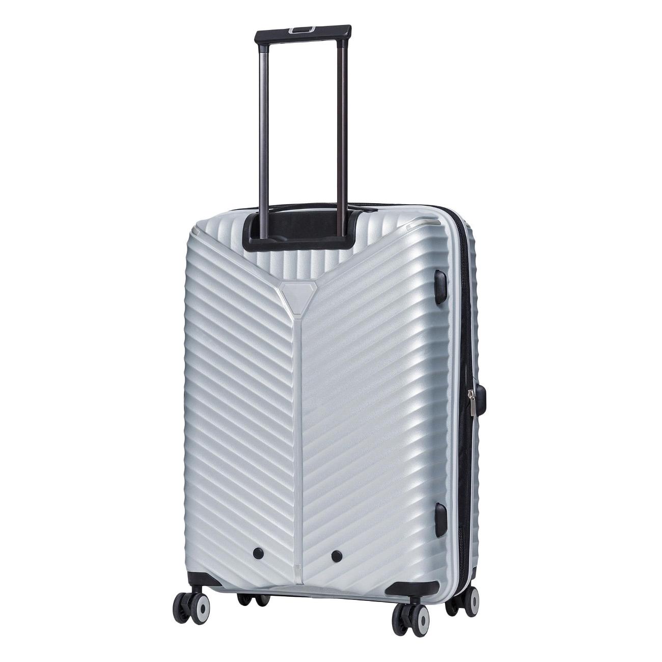 Чемодан Robinzon BORNEO SPACE M серебристый