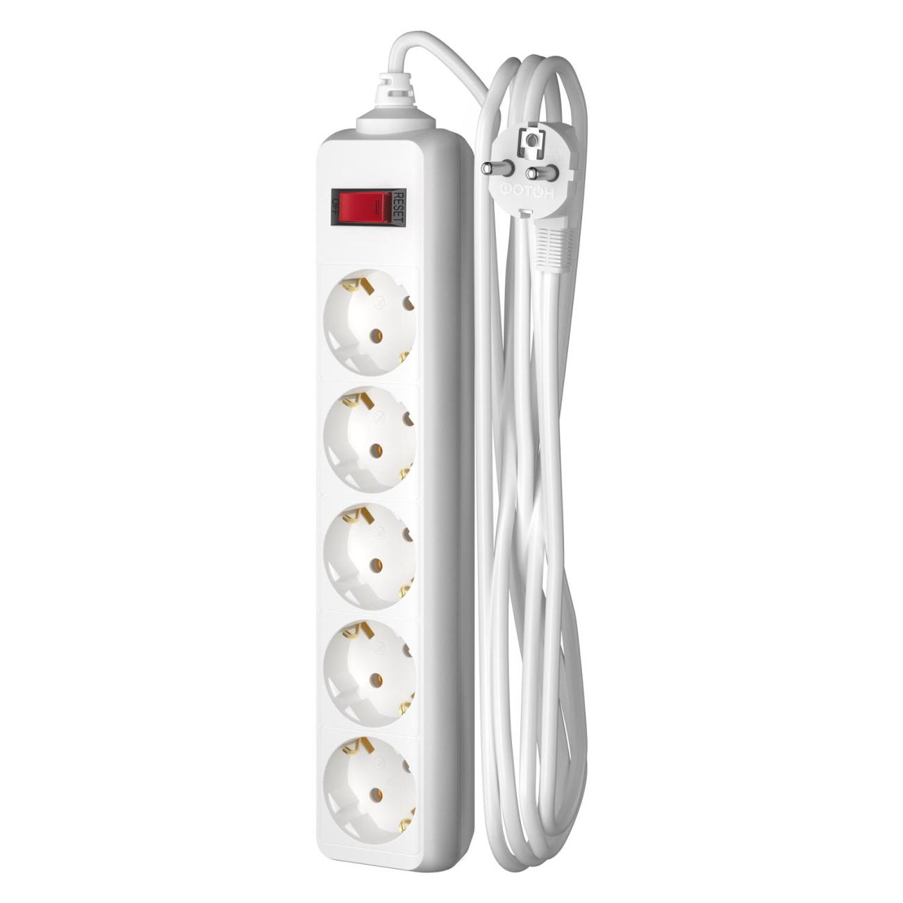 Сетевой фильтр Фотон 10-25ES 2 м белый