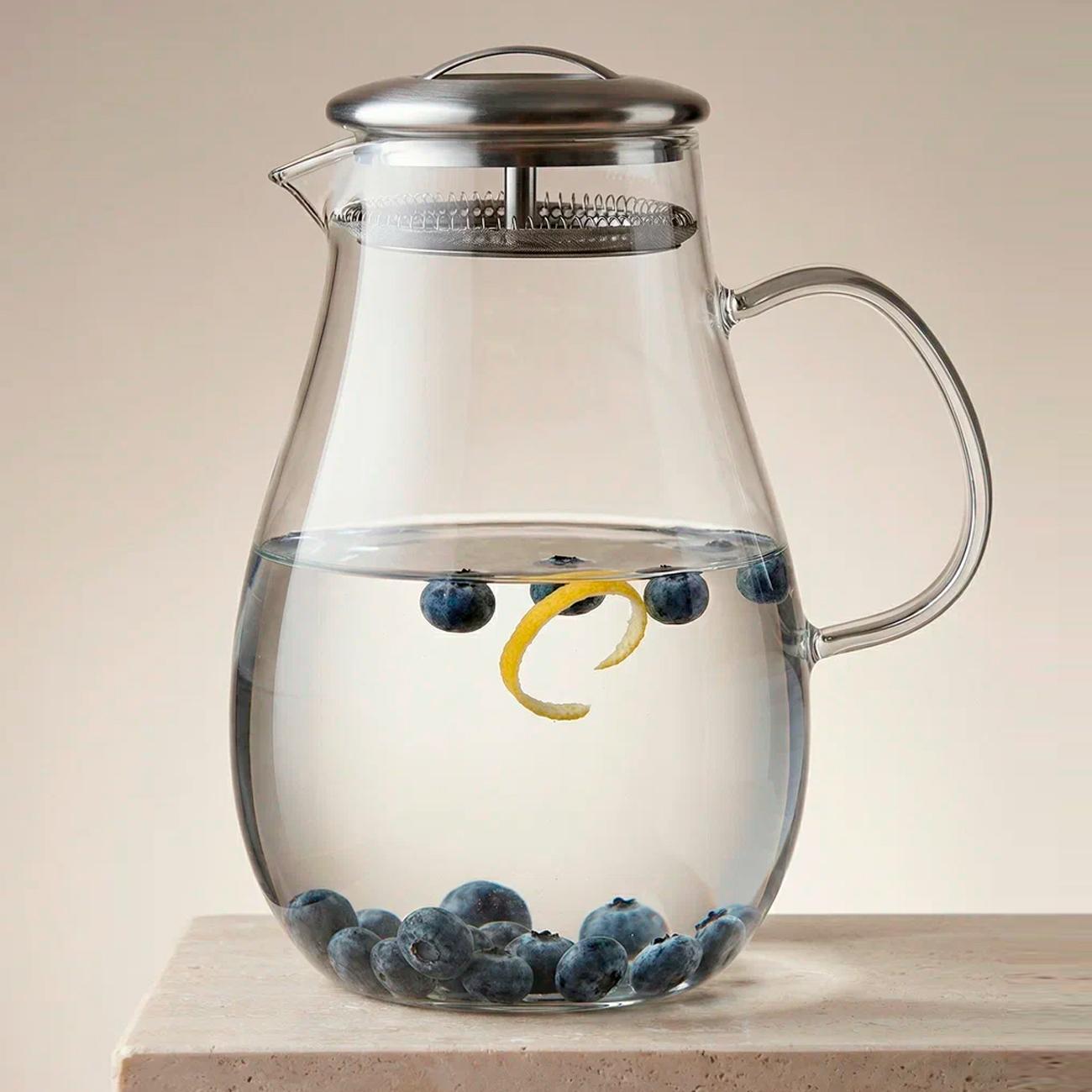 Кувшин 1.8л с фильтр крышкой REGENT inox Franco