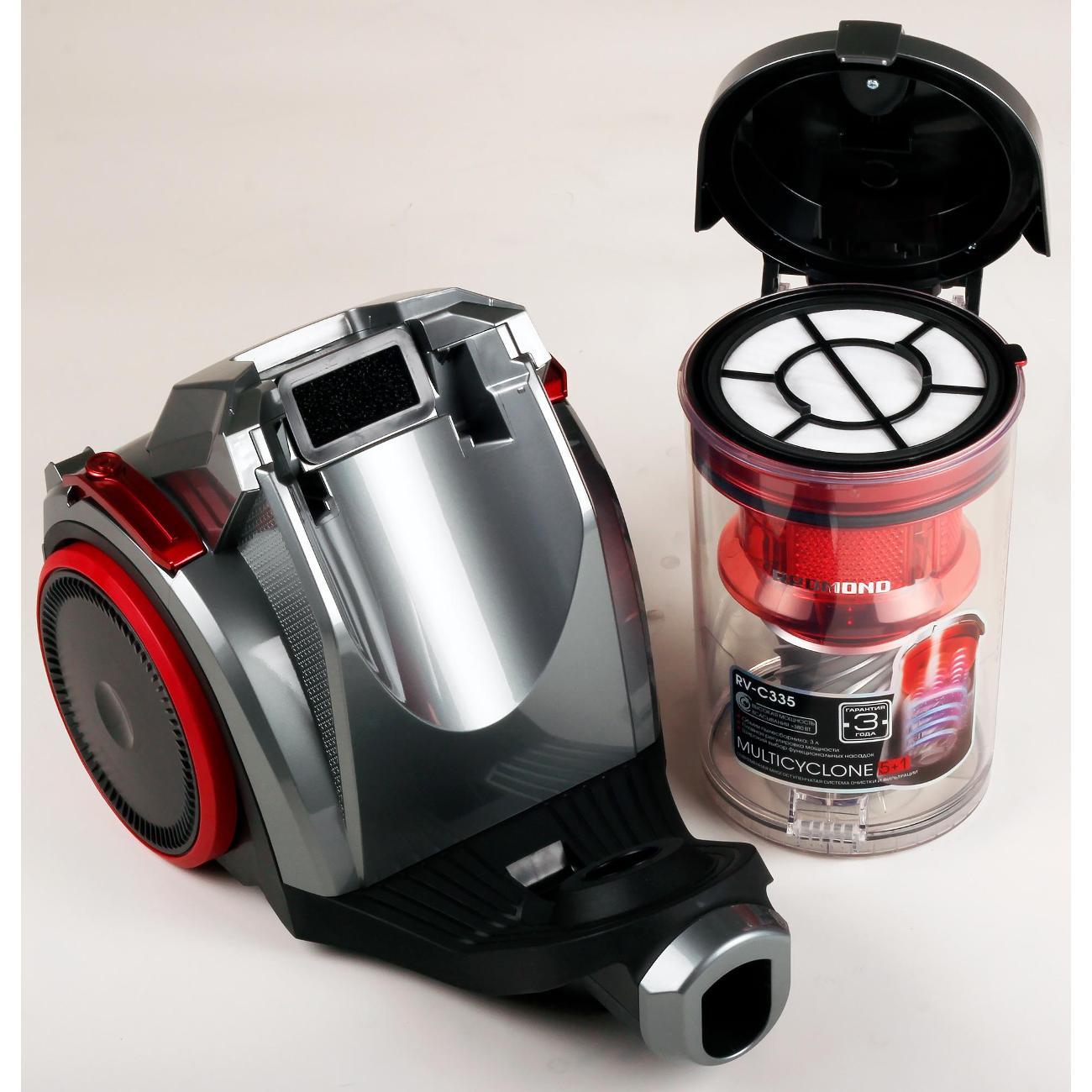 Пылесос с контейнером для пыли красныйmond RV-C335 красный