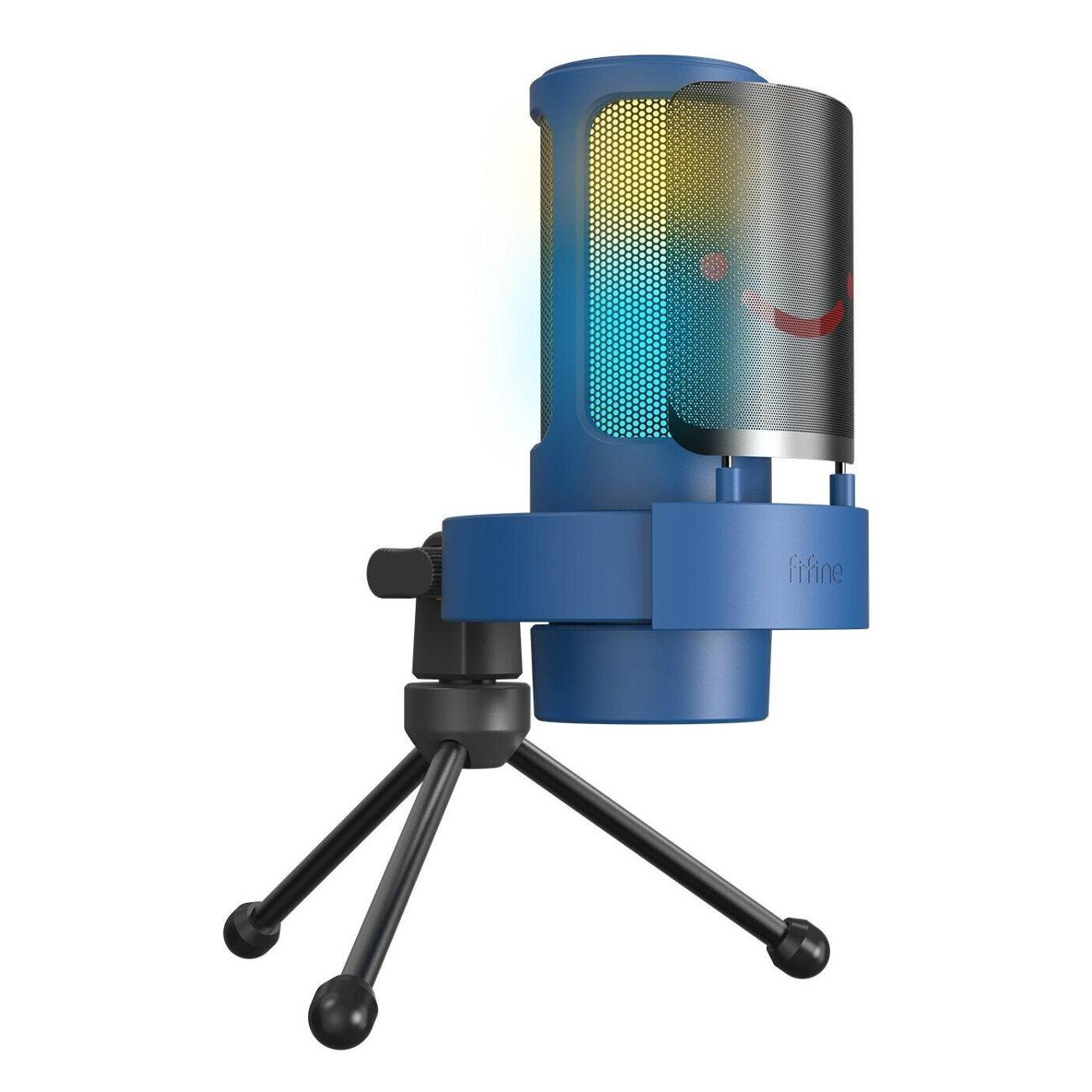 Игровой микрофон для компьютера Fifine A8V синий