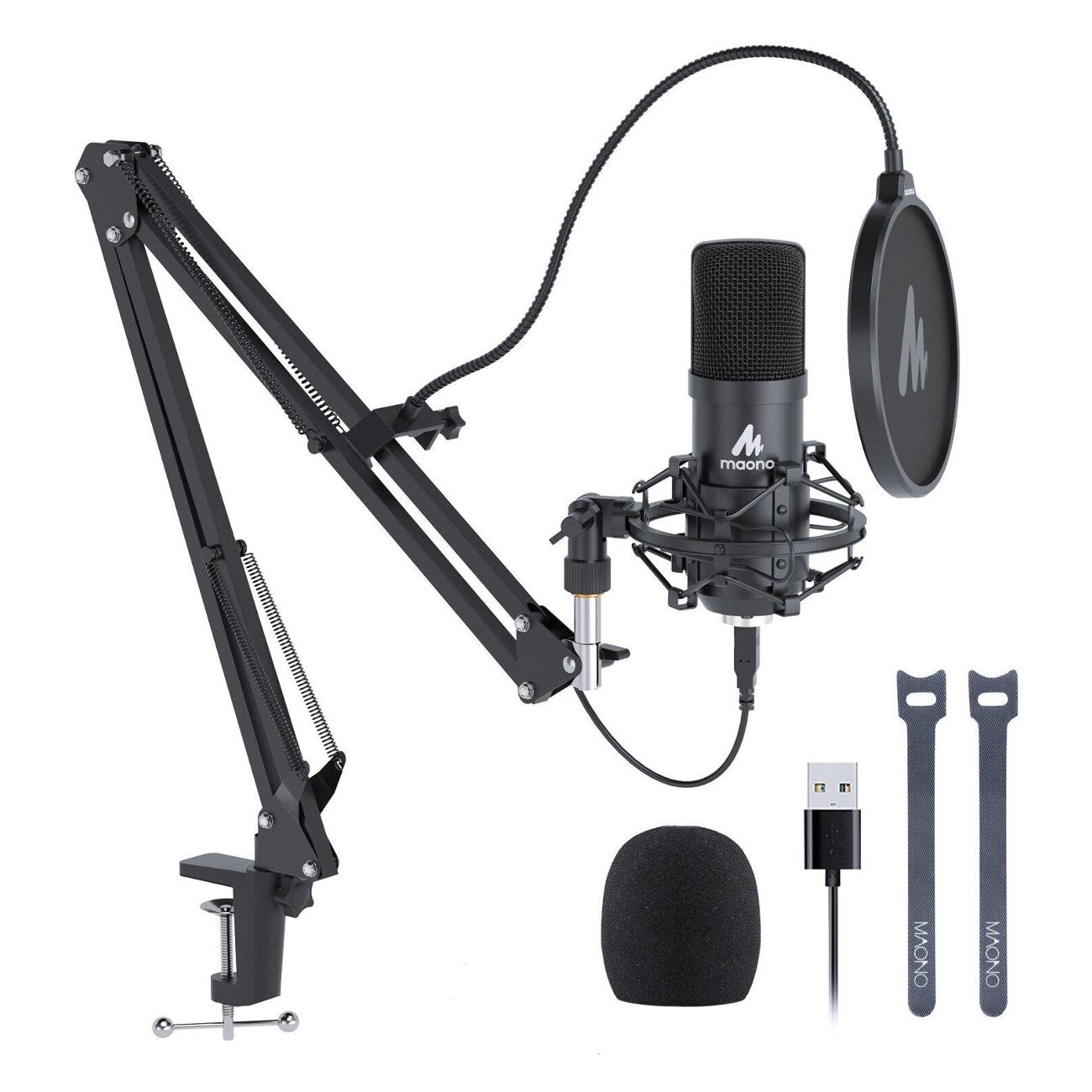 Игровой микрофон для компьютера Maono AU-A04 черный