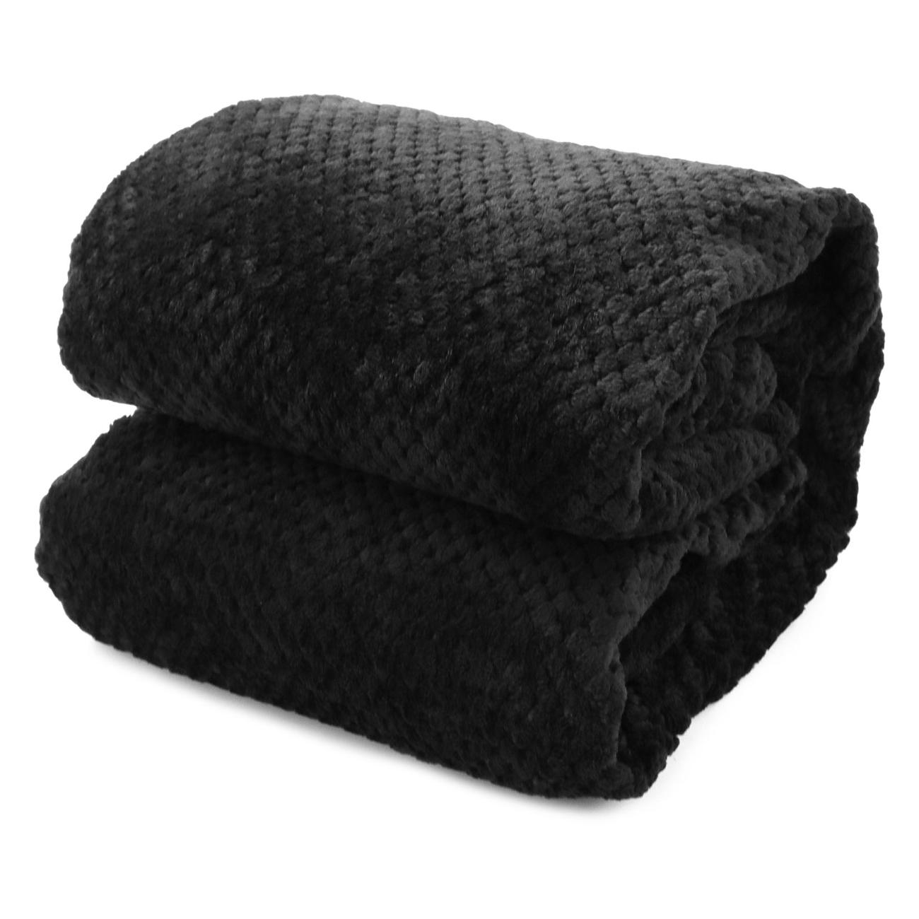 Плед ND Play вафельный черный