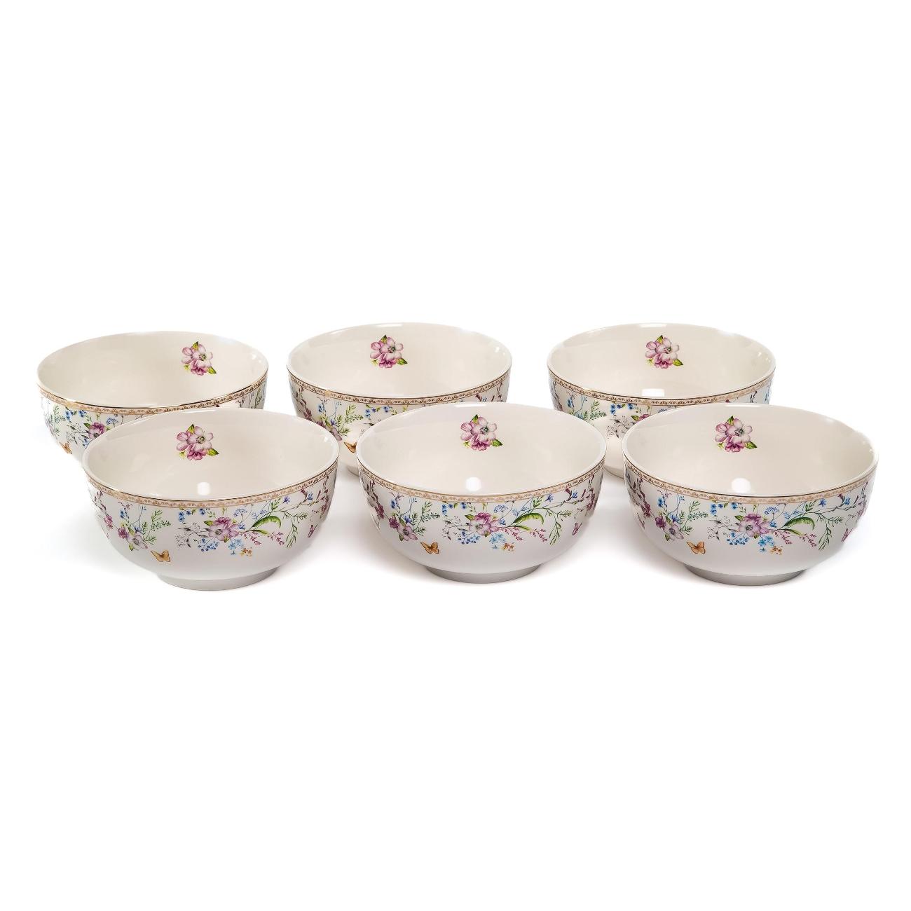 Тарелка столовая Balsford Набор фарфоровых салатников 540 мл 6 шт 205-44017