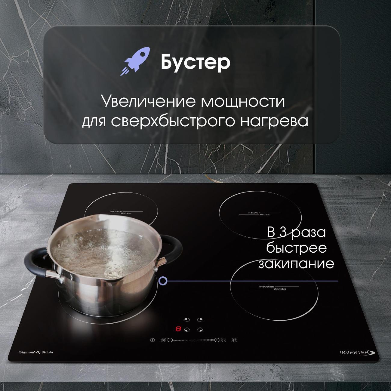 Встраиваемая индукционная панель независимая Zigmund & Shtain CI 30.6 B