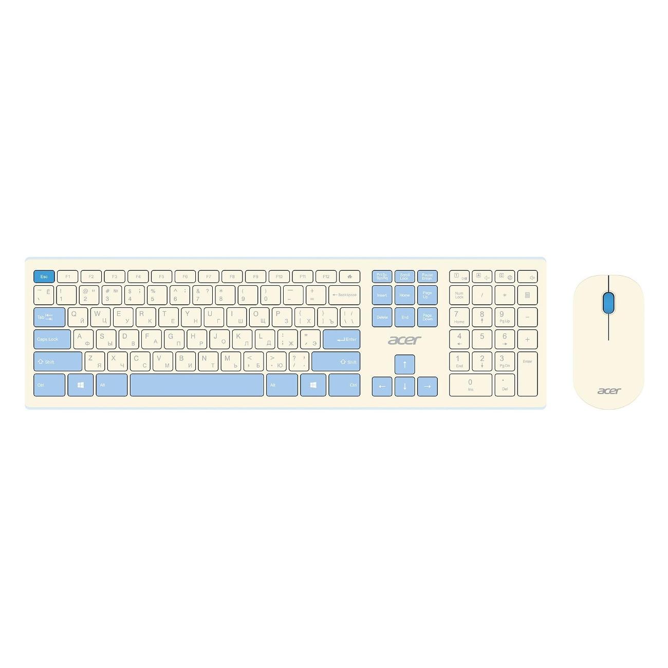 Комплект клавиатура+мышь Acer OCC205 White