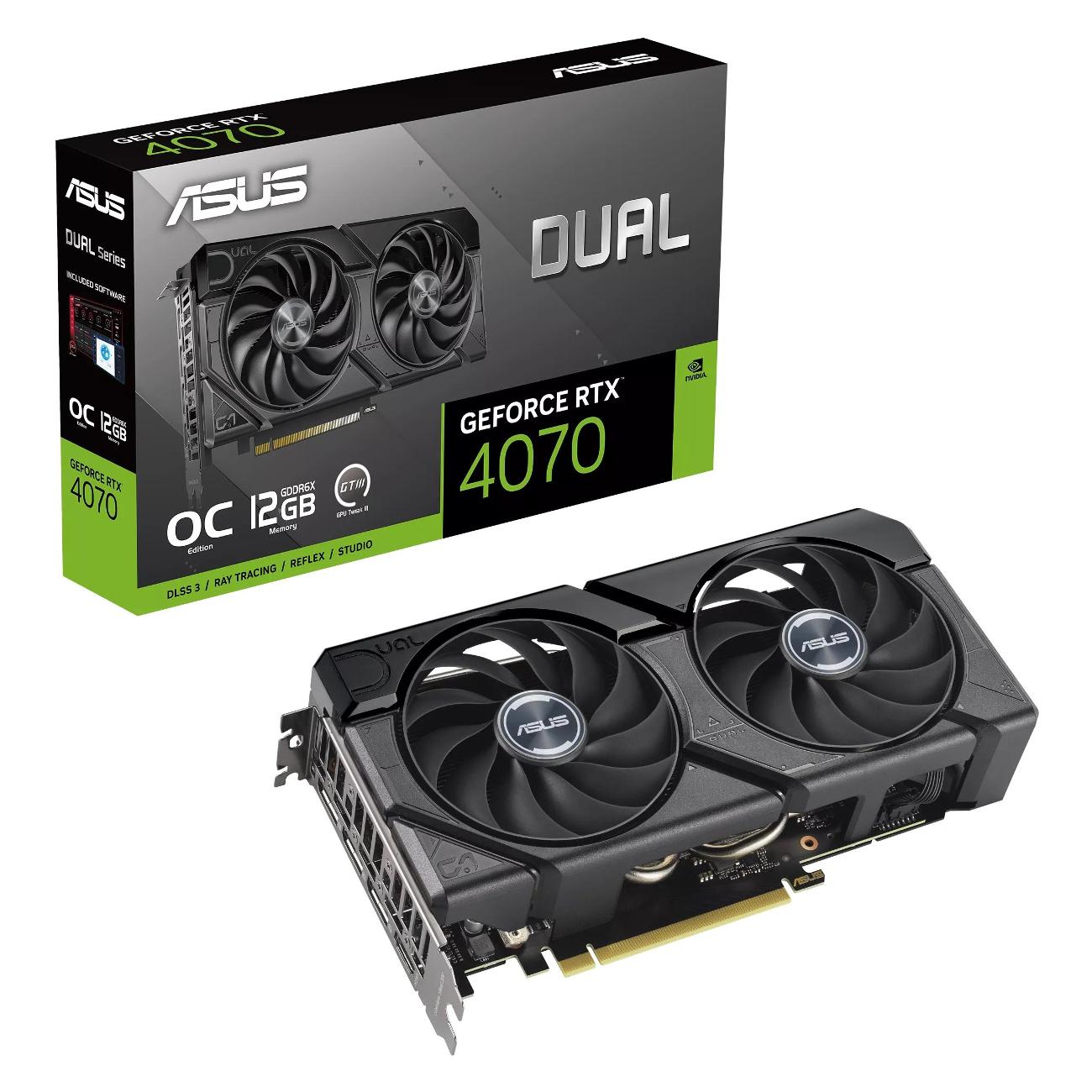 Видеокарта ASUS Dual GeForce RTX 4070 EVO OC Edition 12GB GDDR6X (DUAL-RTX4070-O12G-EVO / 90YV0J15-M0NA00)