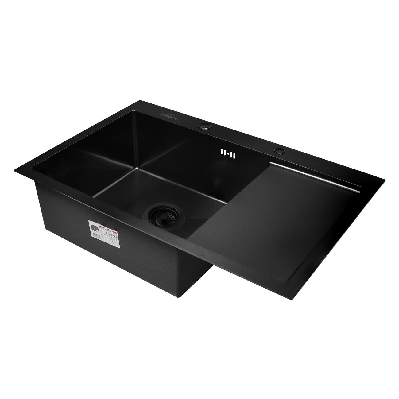 Мойка кухонная Wisent WS37851B-L/WGER019B