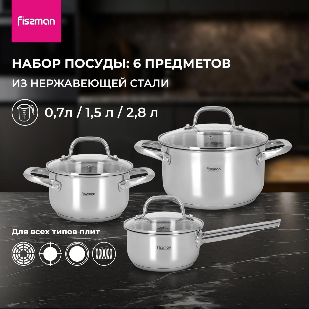 Набор кастрюль FISSMAN Flory 5836