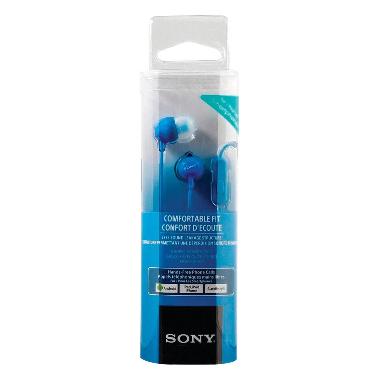 Наушники-вкладыши Sony EX15AP Blue