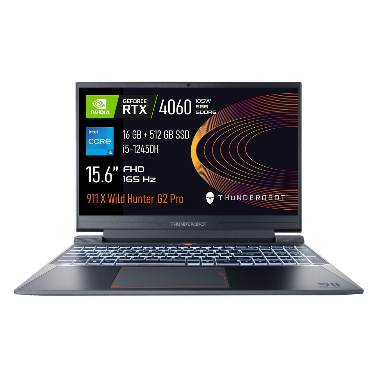 Ноутбук игровой Thunderobot 911 X Wild Hunter G2 Pro/15.6"/Core i5-12450H/16/512/RTX 4060/Win/серый