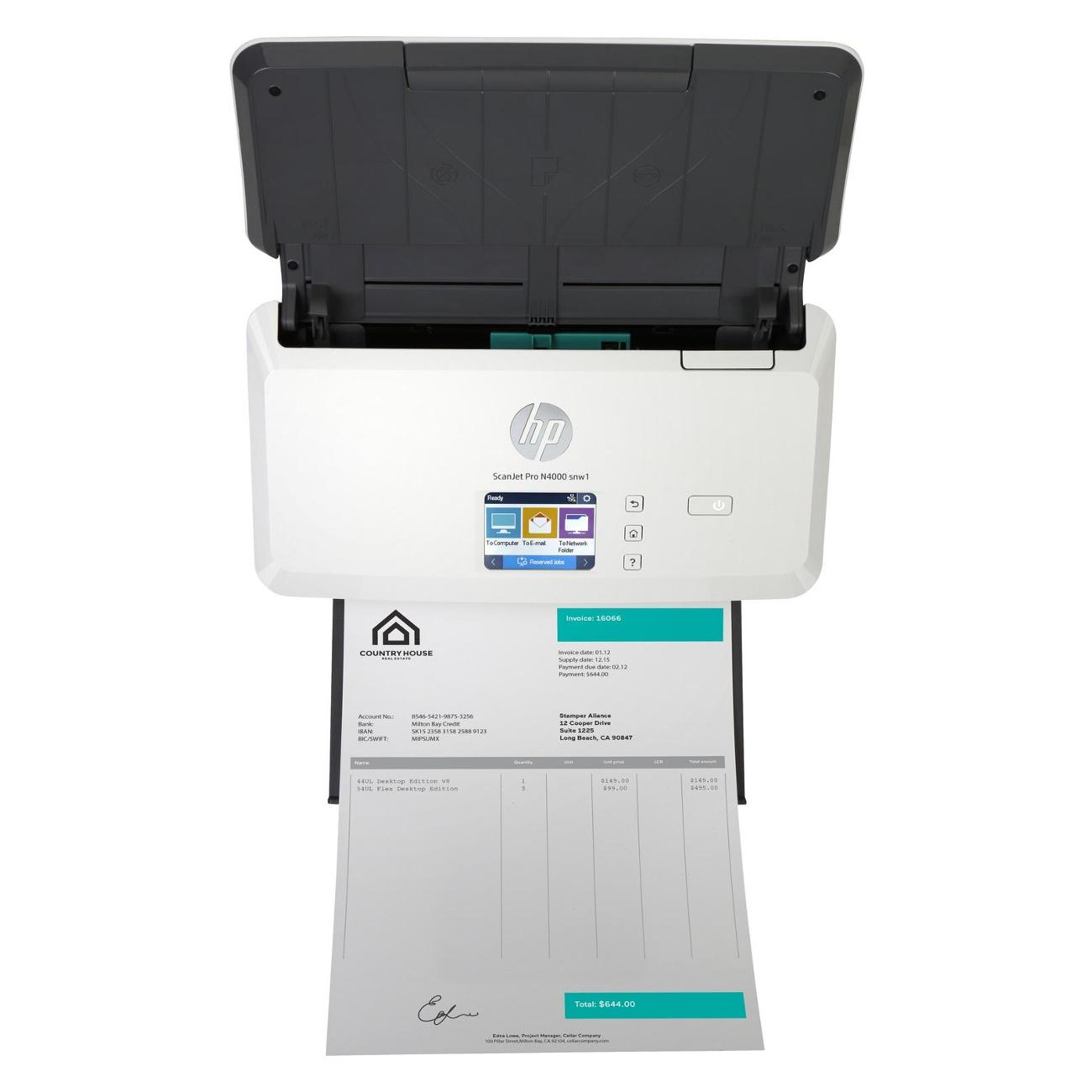 Сканер HP ScanJet Pro N4000 snw1 (6FW08A)