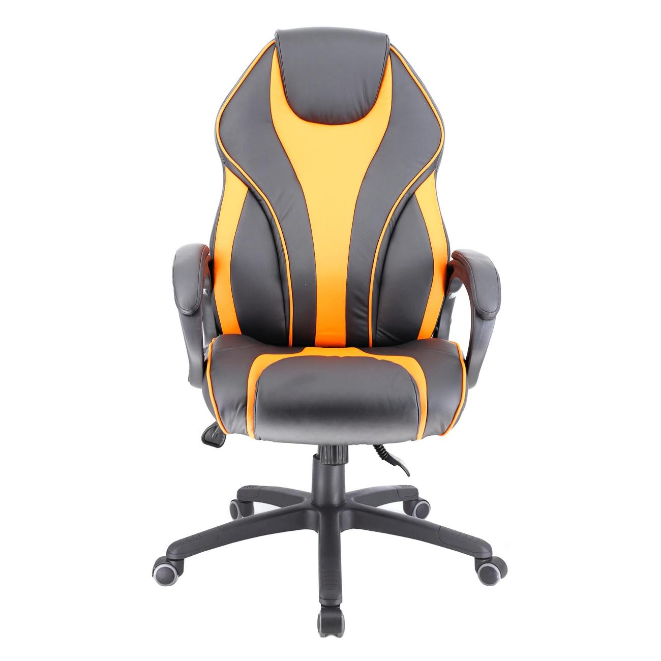 Кресло компьютерное игровое Everprof Wing TM, экокожа, Orange (черный/оранжевый)