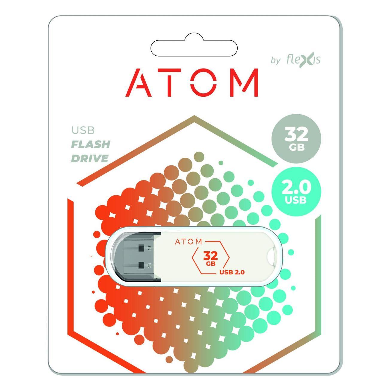 Флеш-диск Atom 32GB USB2.0 AUSB2H2W/32GB