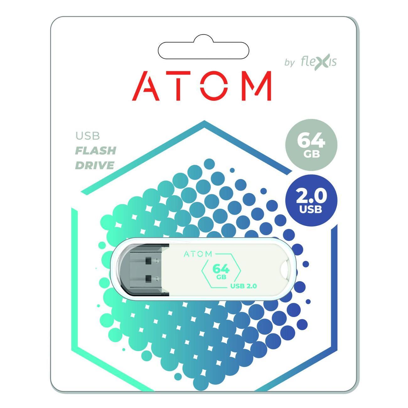 Флеш-диск Atom 64GB USB2.0 AUSB2H2W/64GB
