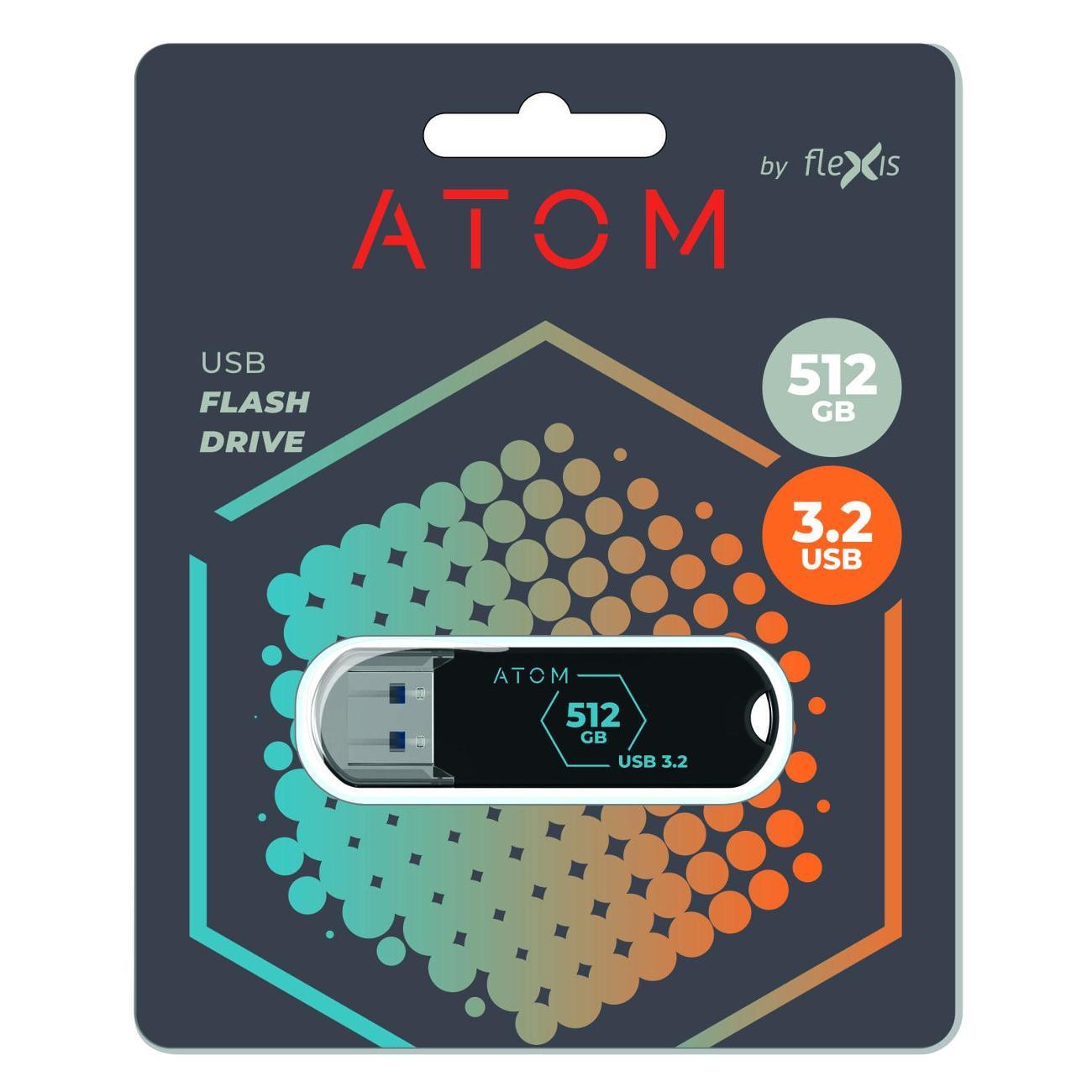 Флеш-диск Atom 512GB USB3.1 AUSB3H2BK/512GB