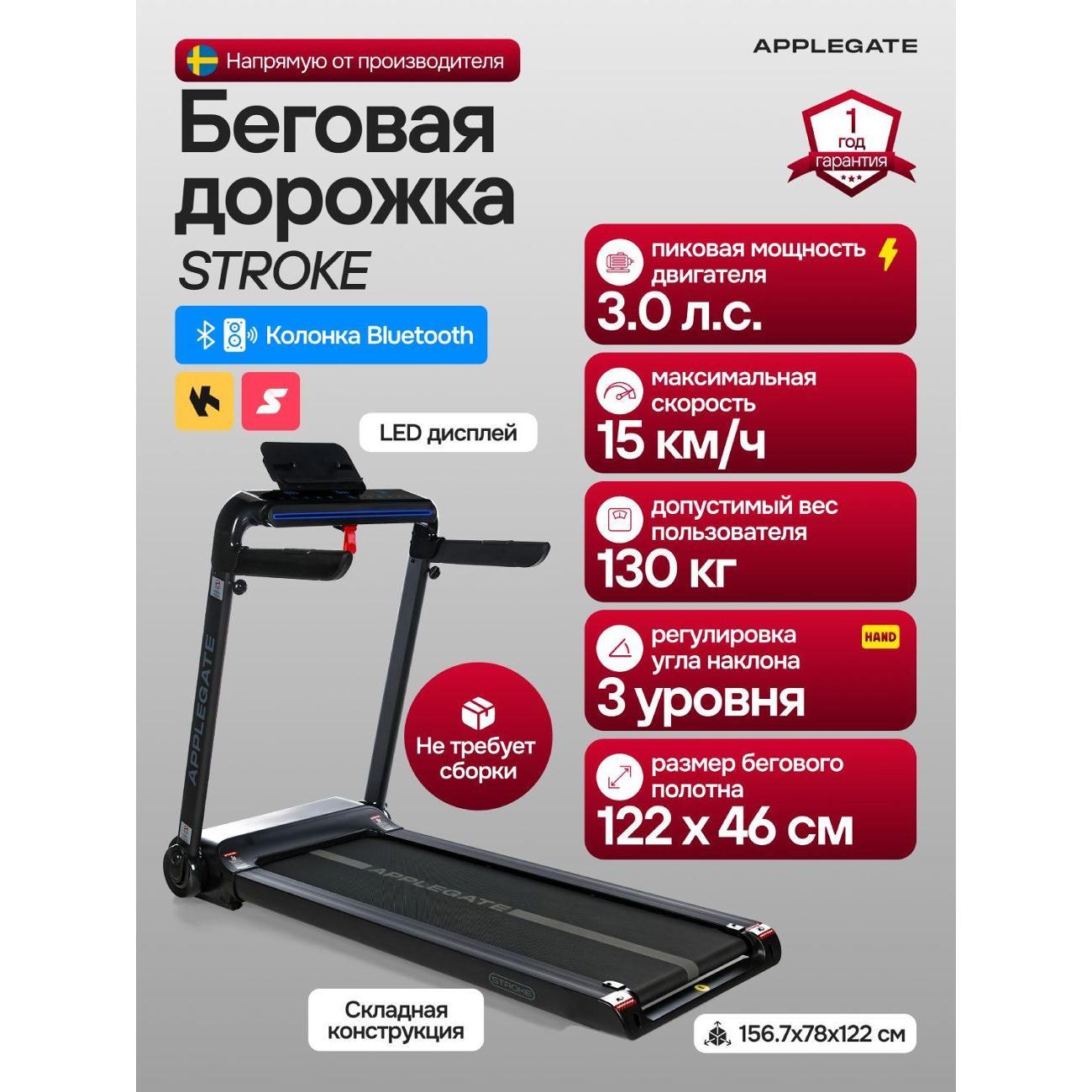 Беговая дорожка Applegate STROKE фото