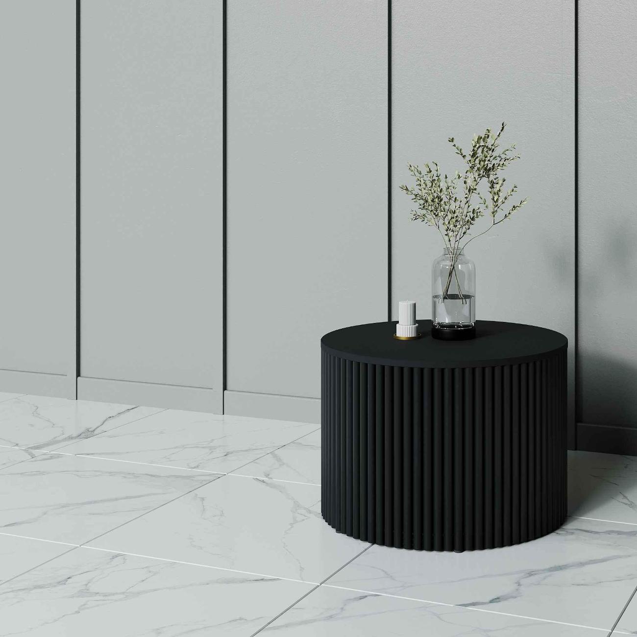 Столик журнальный GENGLASS TRUBIS Wood M черный