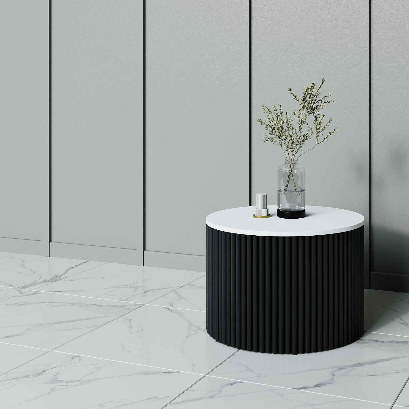 Столик журнальный GENGLASS TRUBIS Wood M черный