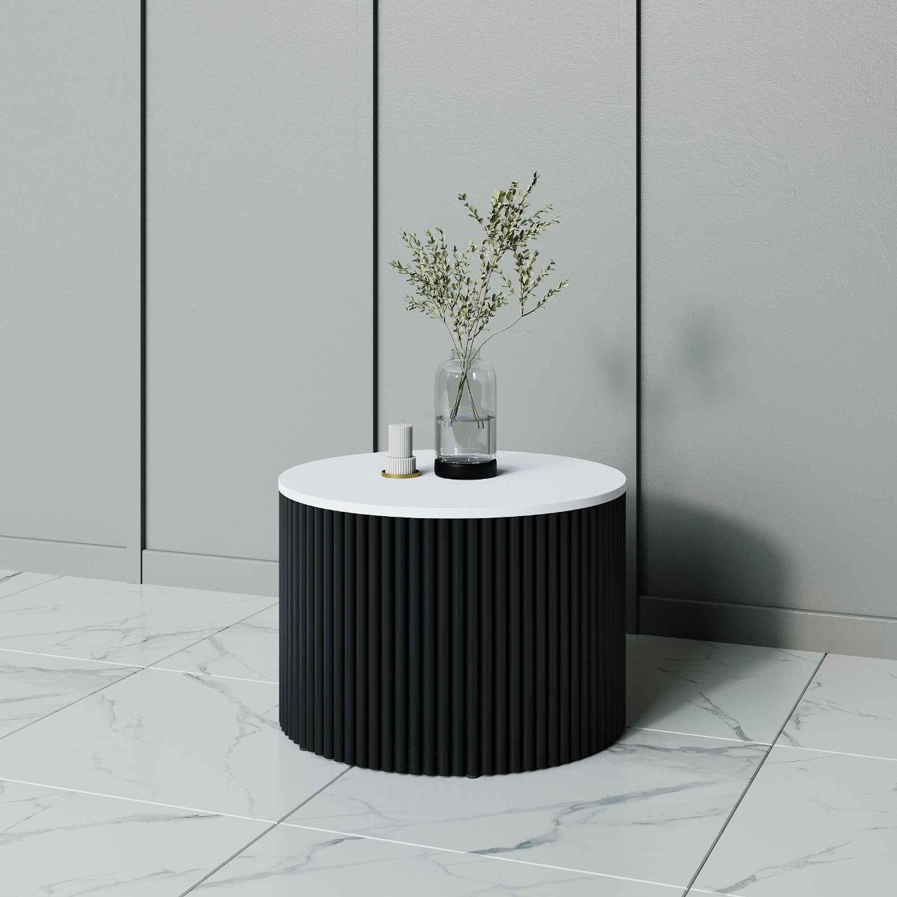 Столик журнальный GENGLASS TRUBIS Wood M черный