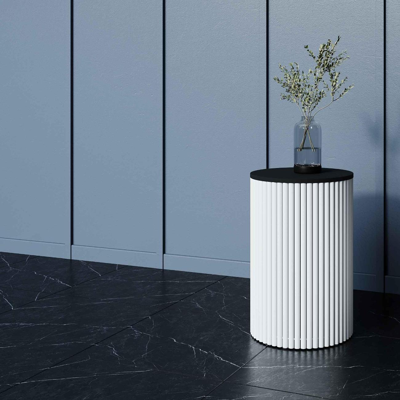 Столик журнальный GENGLASS TRUBIS Wood S белый