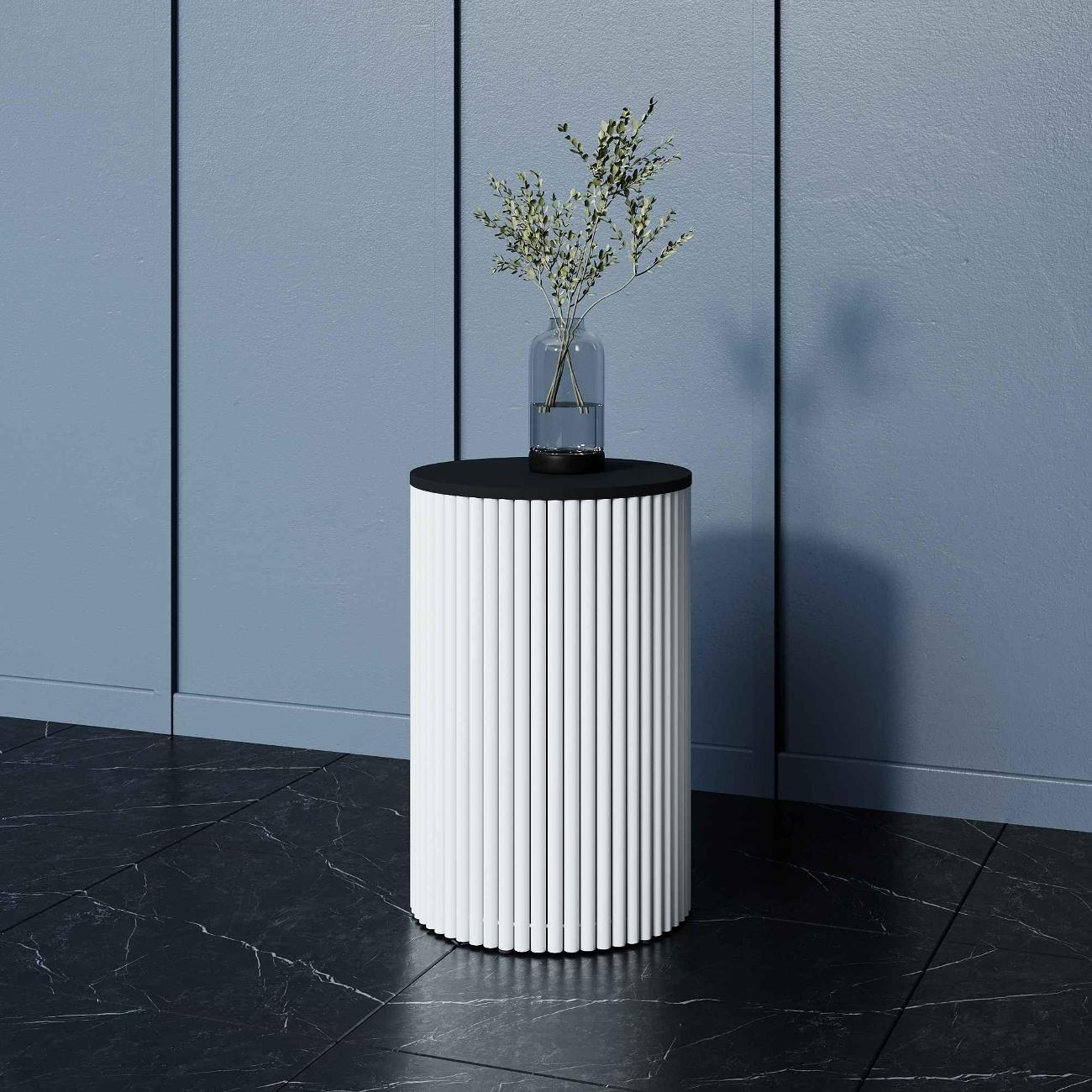 Столик журнальный GENGLASS TRUBIS Wood S белый