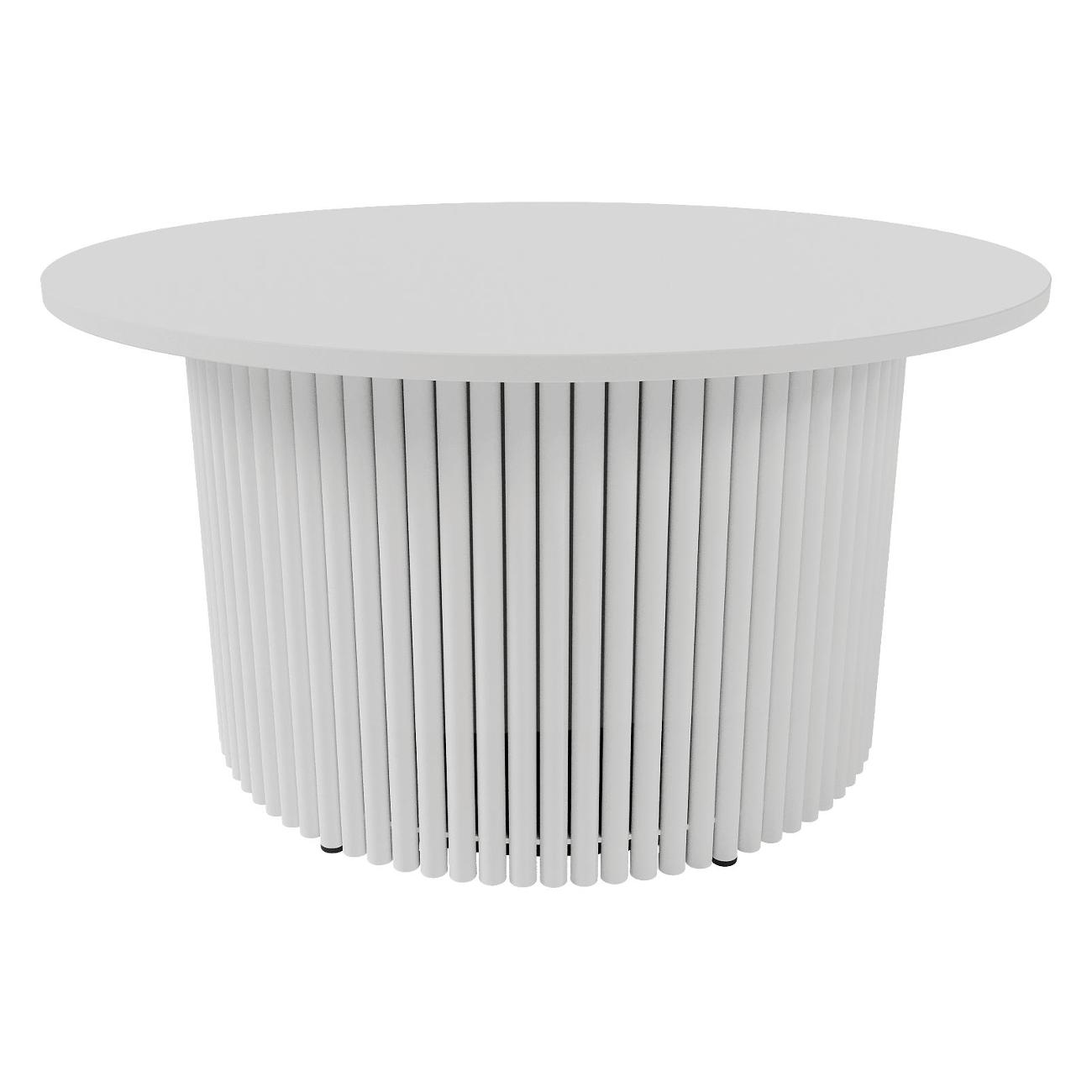 Столик журнальный GENGLASS TRUBIS Wood M белый