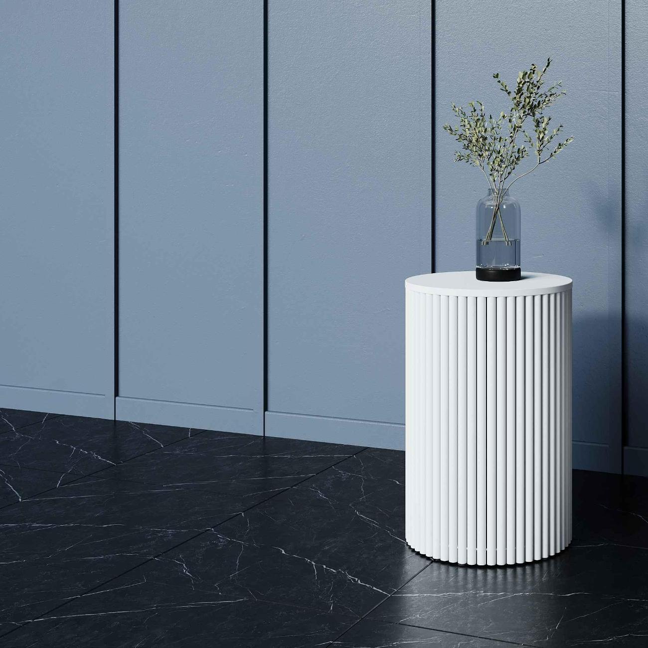 Столик журнальный GENGLASS TRUBIS Wood S белый