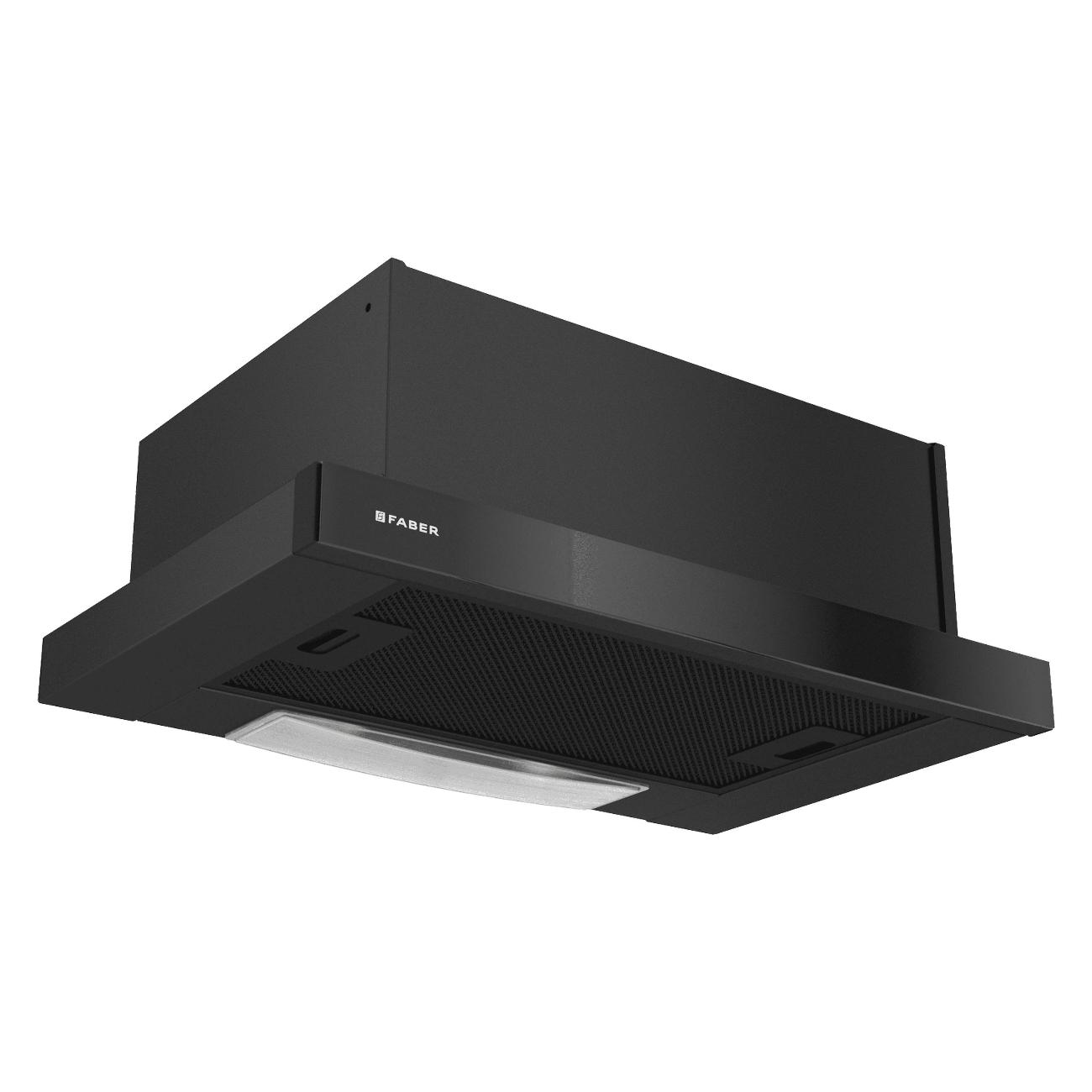 Вытяжка встраиваемая в шкаф Faber FLOX GLASS BK A50 черная фото