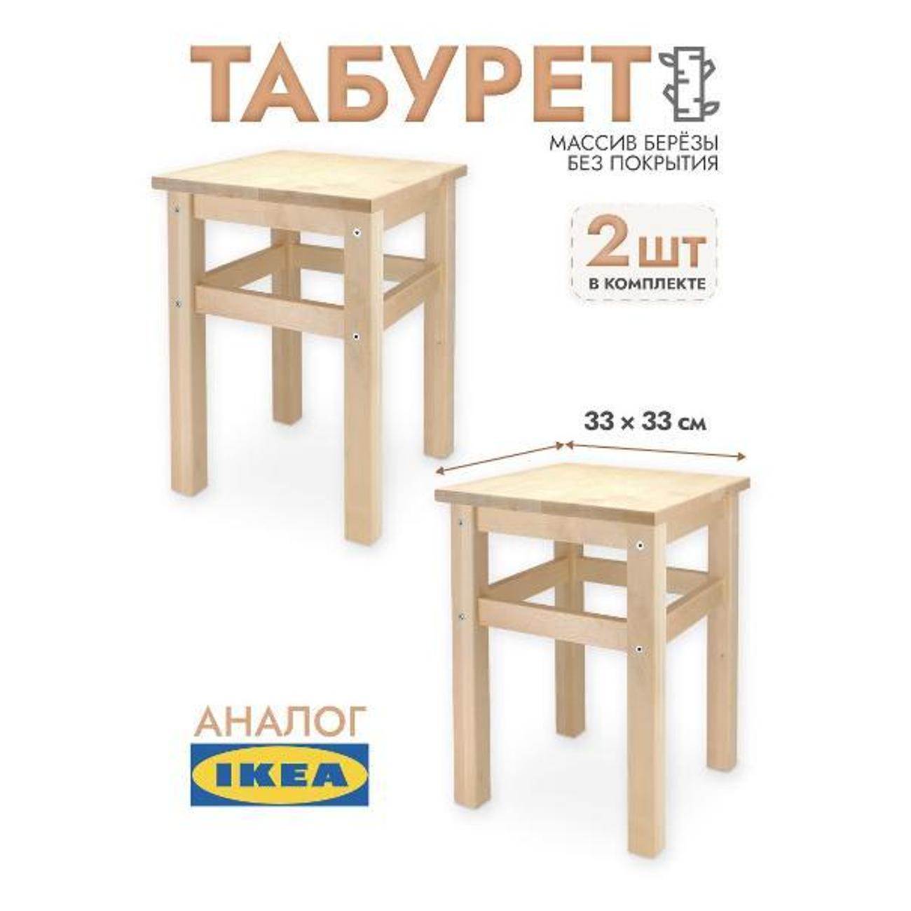 Табурет Gemlux 330*330*450 береза