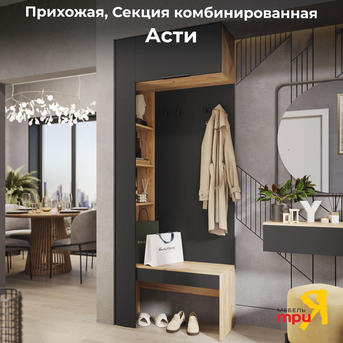 Шкаф для прихожей Трия секция Асти 253791