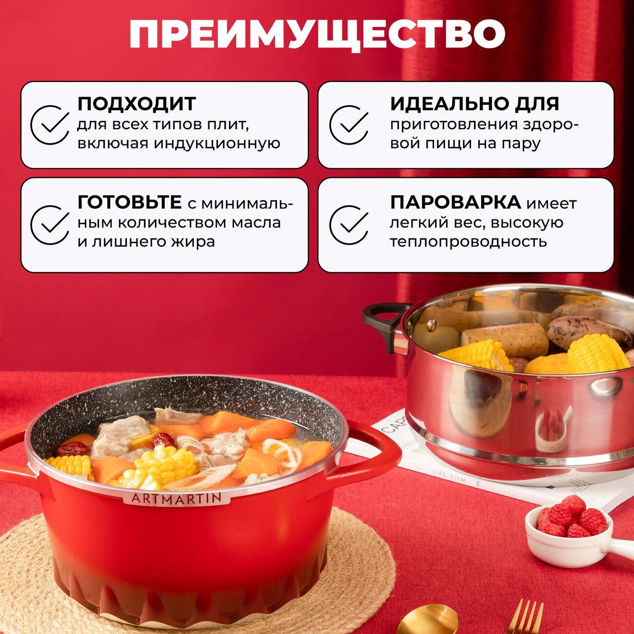 Кастрюля AMERCOOK AC0110710.26RD