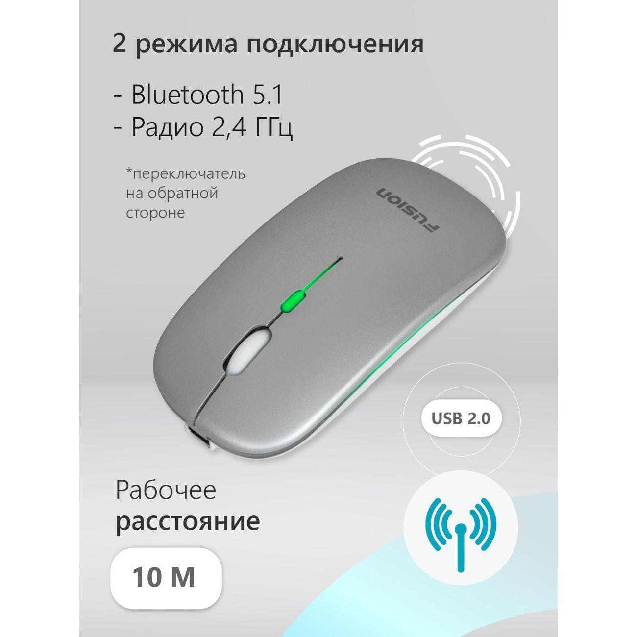 Мышь беспроводная Fusion GM-296S