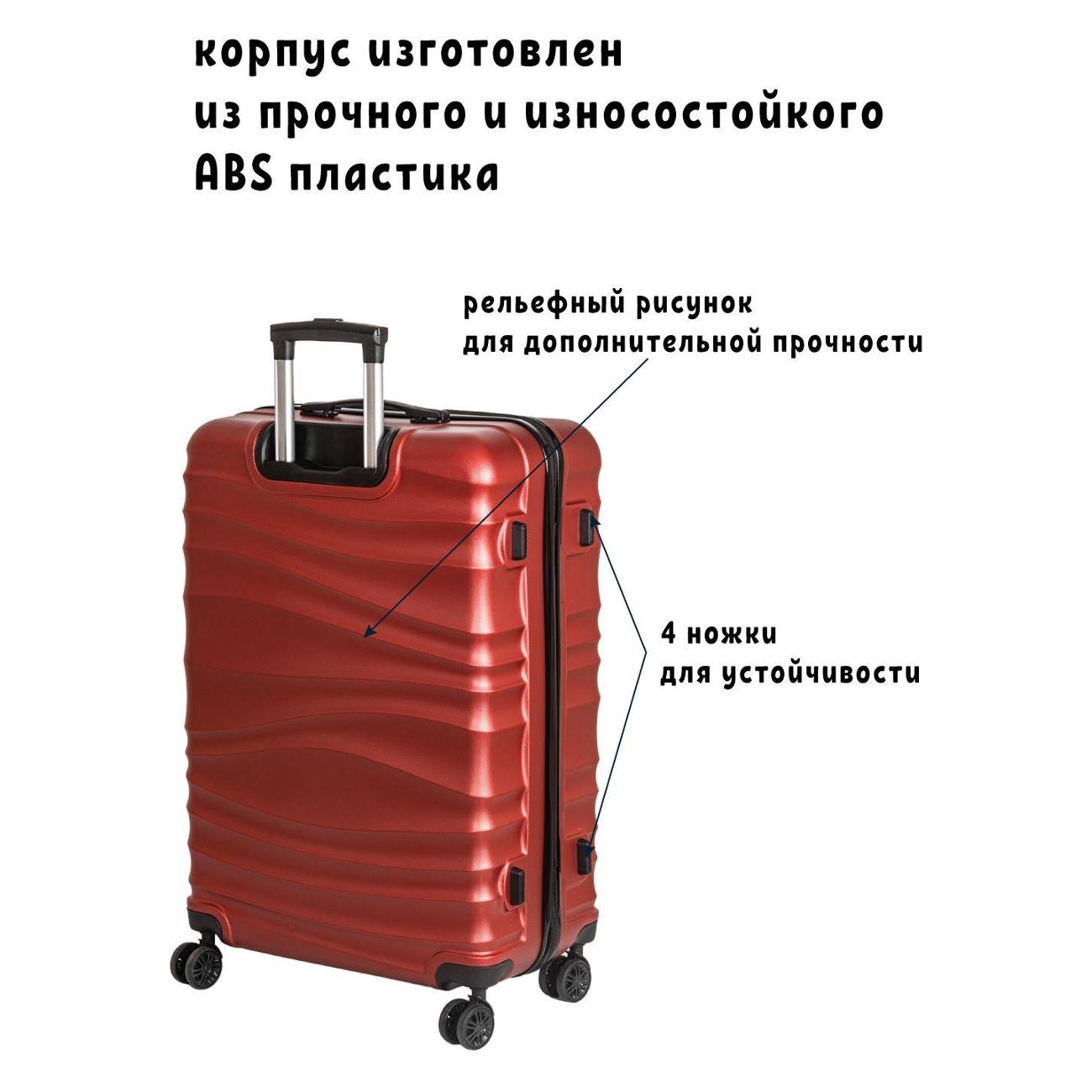 Чемодан Fusion FTS-1006-M burgundy