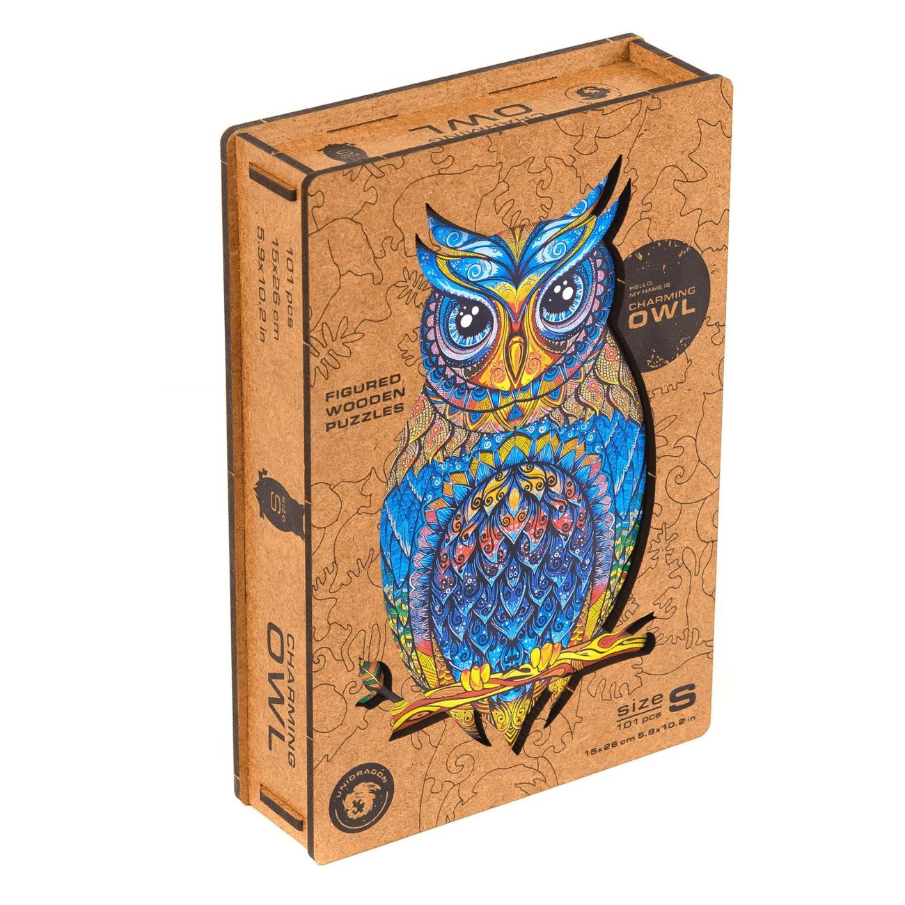 Пазл UNIDRAGON Чарующая сова, размер S