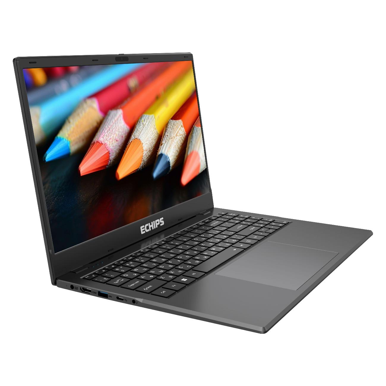 Ноутбук Echips Graphite 15.6" 1920x1080 IPS Intel Celeron N5095 8GB RAM SSD 256GB Win 11 Home