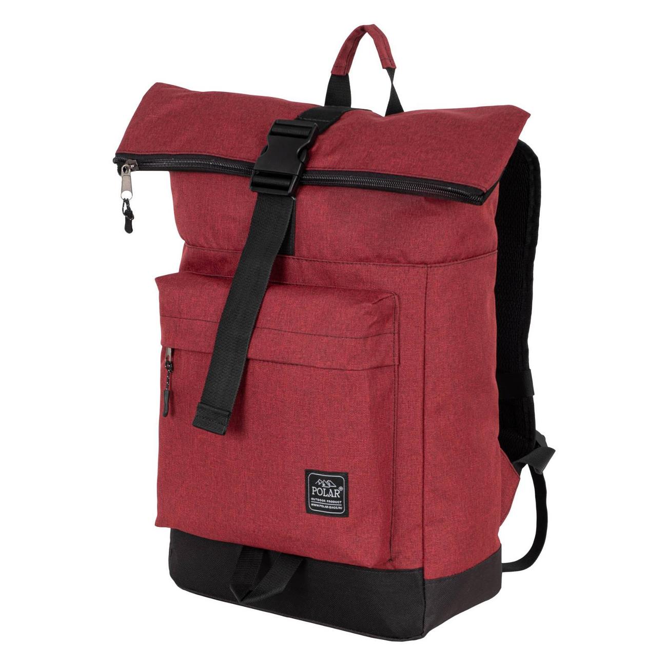 Рюкзак городской Polar школьный с клапаном Bordo П17008