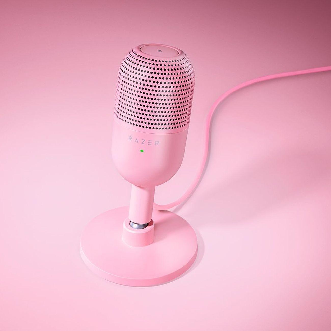 Игровой микрофон для компьютера Razer Seiren V3 Mini розовый (RZ19-05050200-R3M1)
