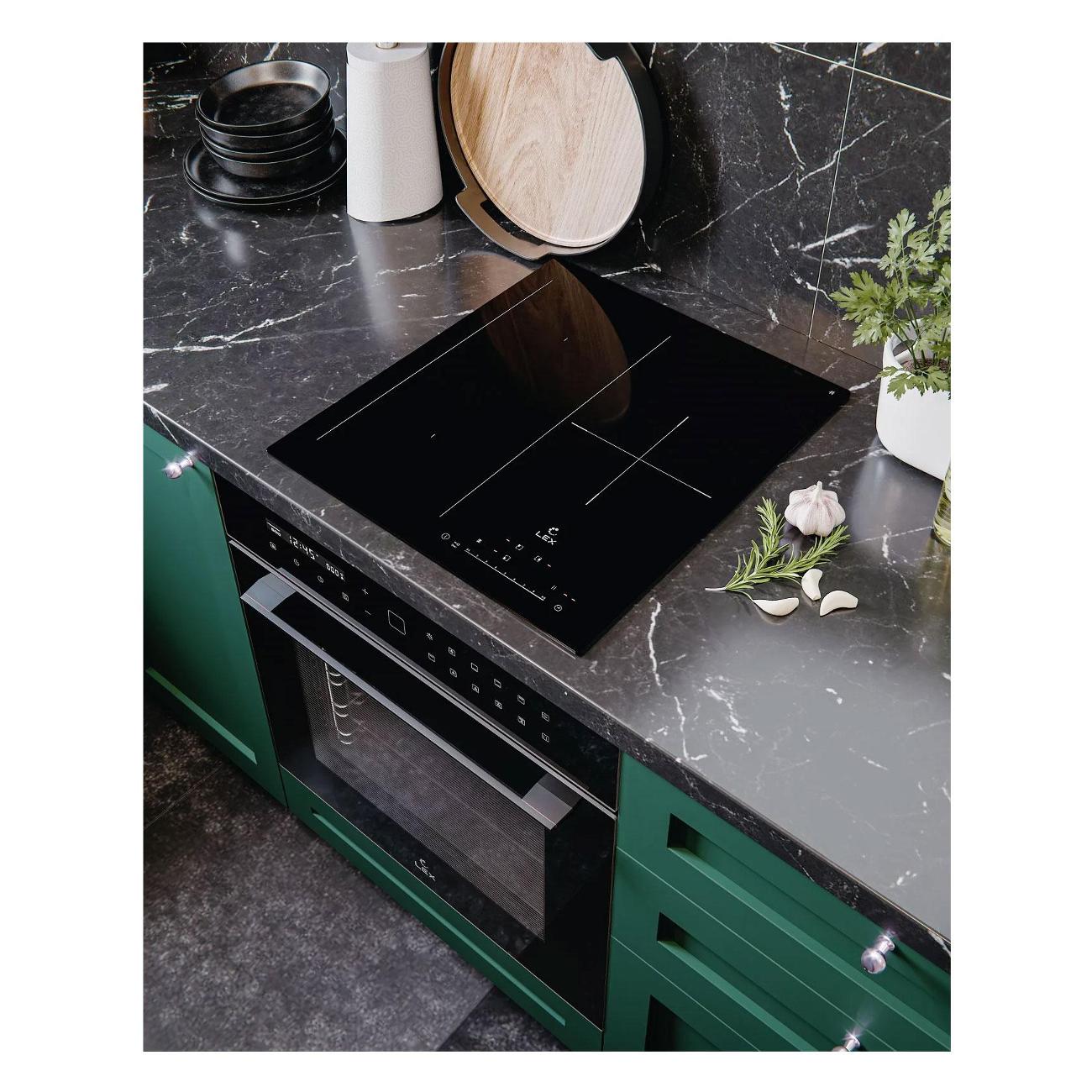 Встраиваемая индукционная панель независимая LEX EVI 431A BL