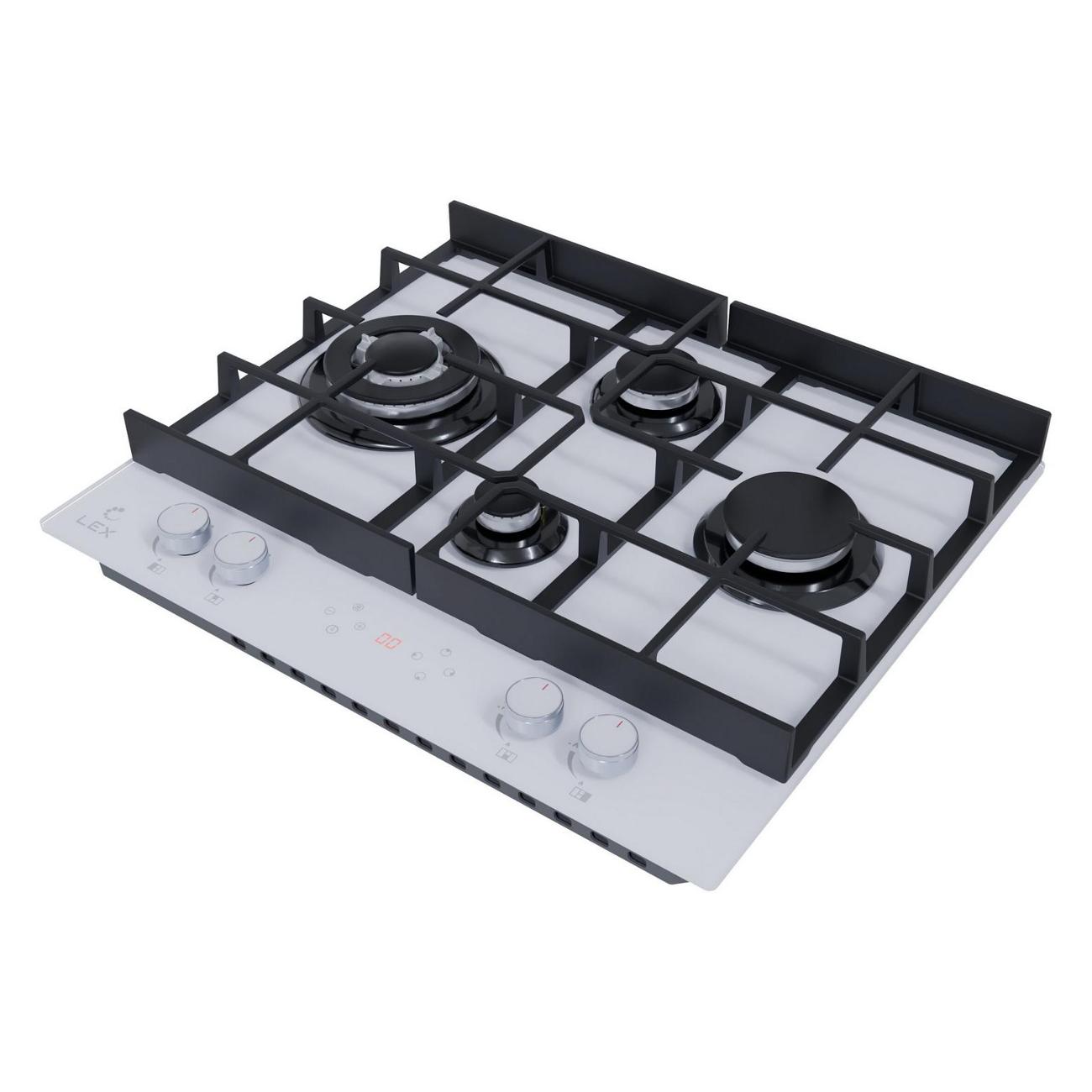 Встраиваемая газовая панель независимая LEX GVG 644 T WH